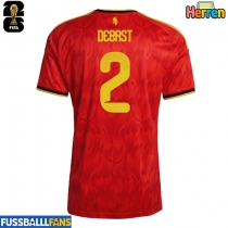 Belgien Zeno Debast #2 Heimtrikot WM 2026 Kurzarm